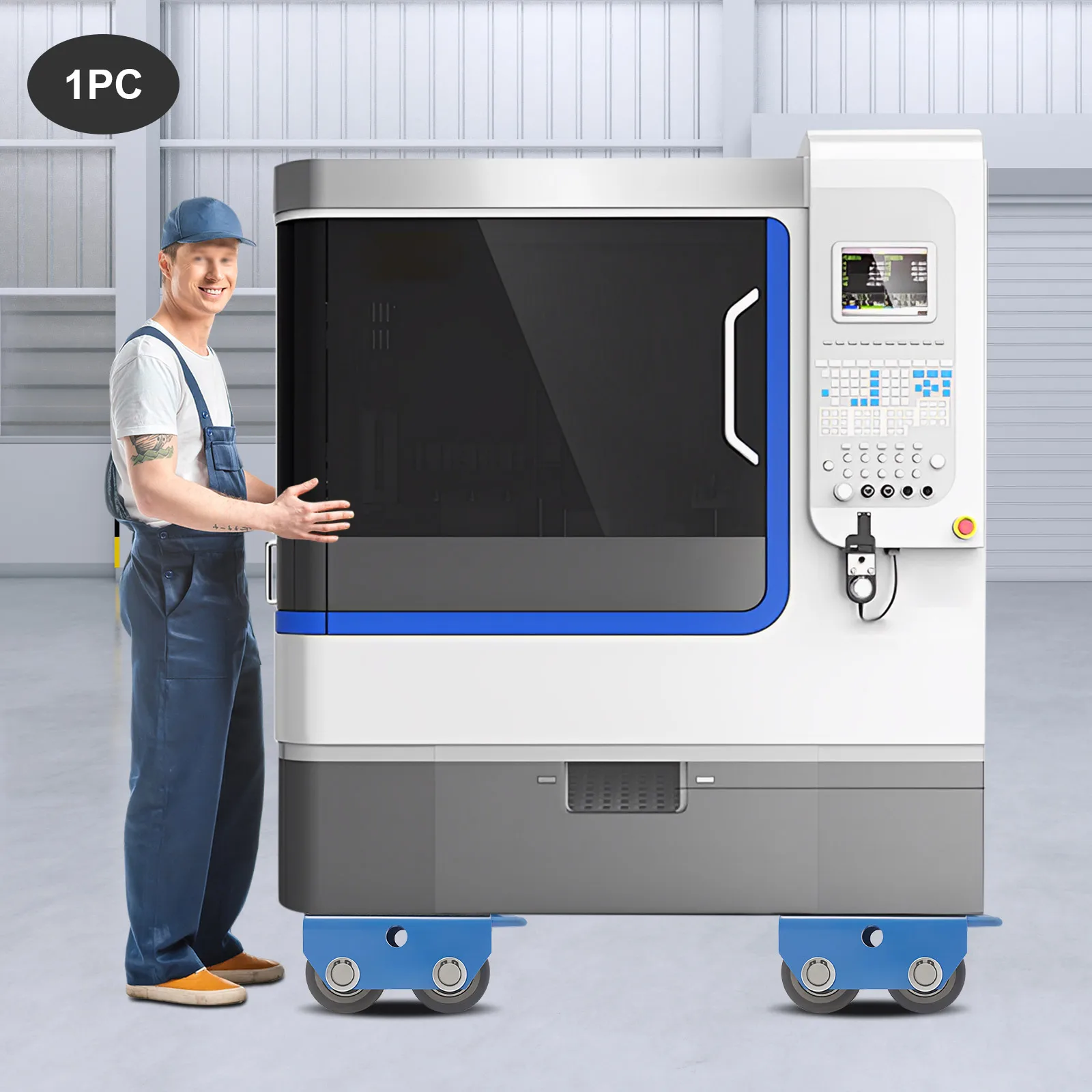 

Передвижная платформа для оборудования, промышленный транспортер для техники с 2 роликами, инструмент для перемещения тяжелого оборудования, грузоподъемность 5512 фунтов/2,5 т