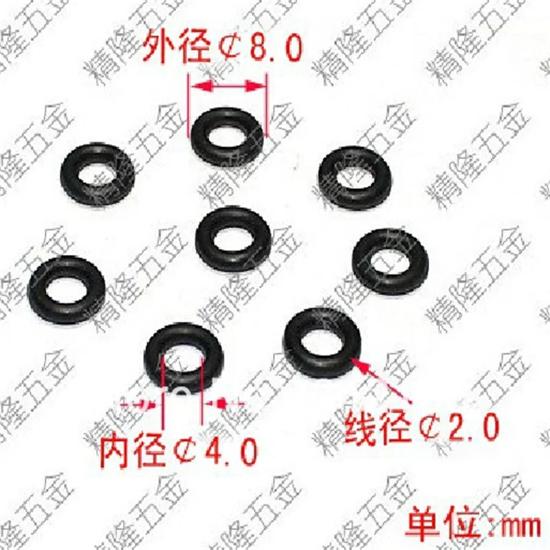 Black rubber ring, shockproof, 4x8 x2, 500PCs