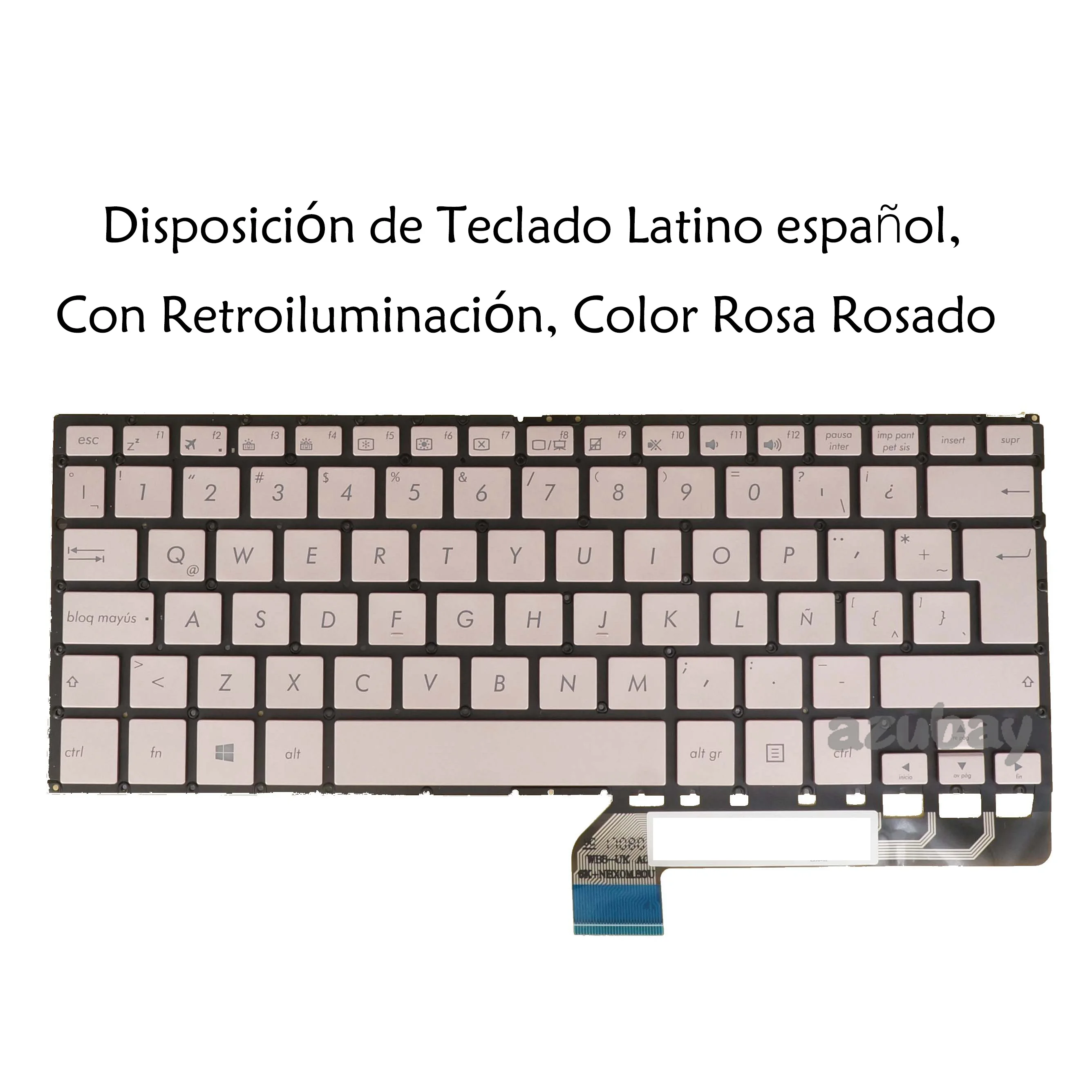 

Испанская латинская клавиатура для ноутбука Asus Zenbook Ux360Ua Ux360Uak Q324Ua, Nsk-Wb8Bu 1E, 9Z.Nbxbu.81E 0Knb0-2626La00 0Kn1-352La13, с подсветкой, розовый