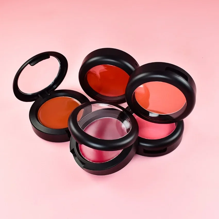 

Monochrome Blusher Cream/Powder Private Label Pigment Color Rendering Custom Logo Makeup Wholesale Curved Transparent Skylight