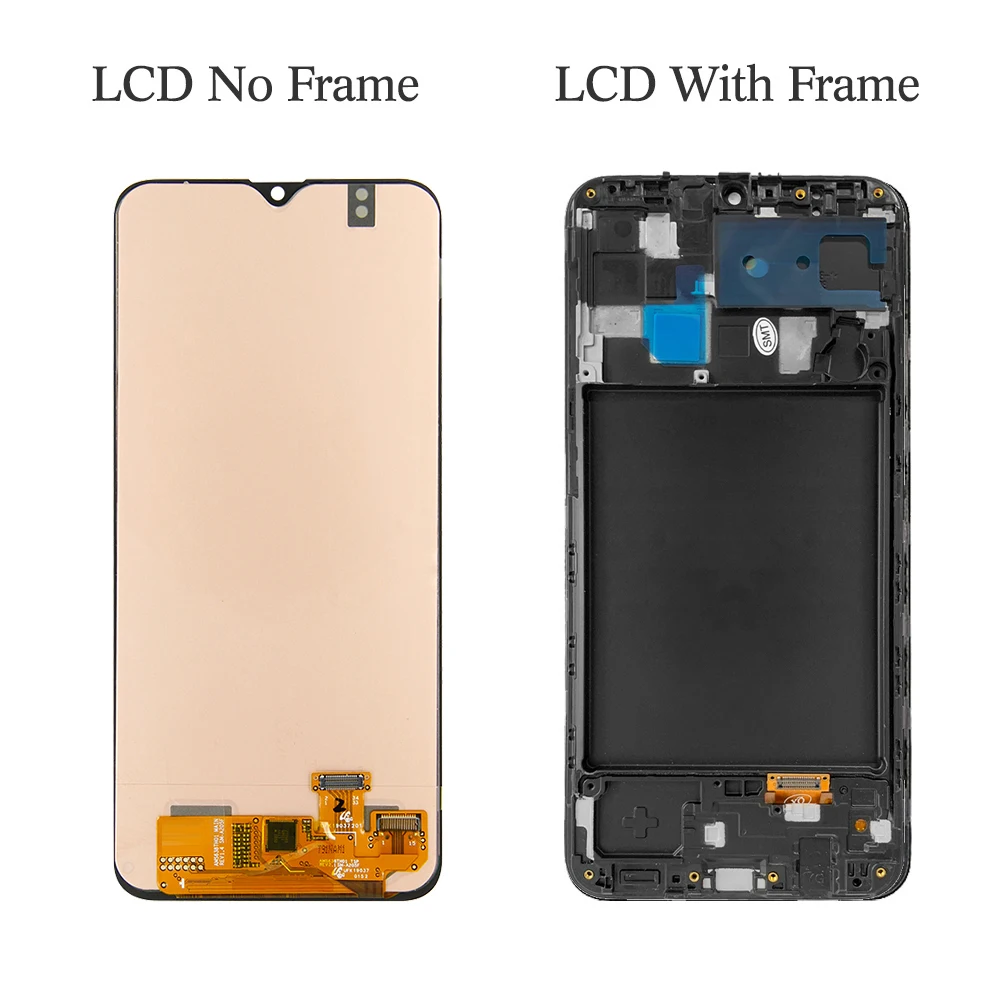 6.4\'\' For Samsung A20 A205 SM-A205F A205FN LCD display touch Screen Digitizer Assembly with frame replacement