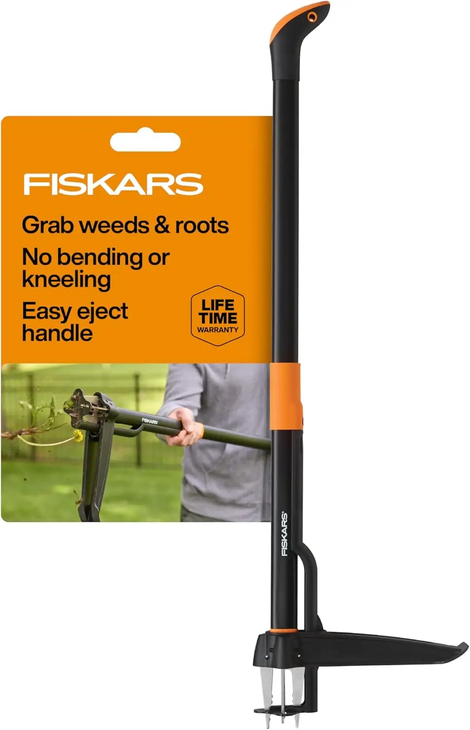 

4-Claw Stand Up Weed Puller Tool, Gardening Hand Weeding Tool with 39" Long Ergonomic Handle with Easy-Eject Mechanism