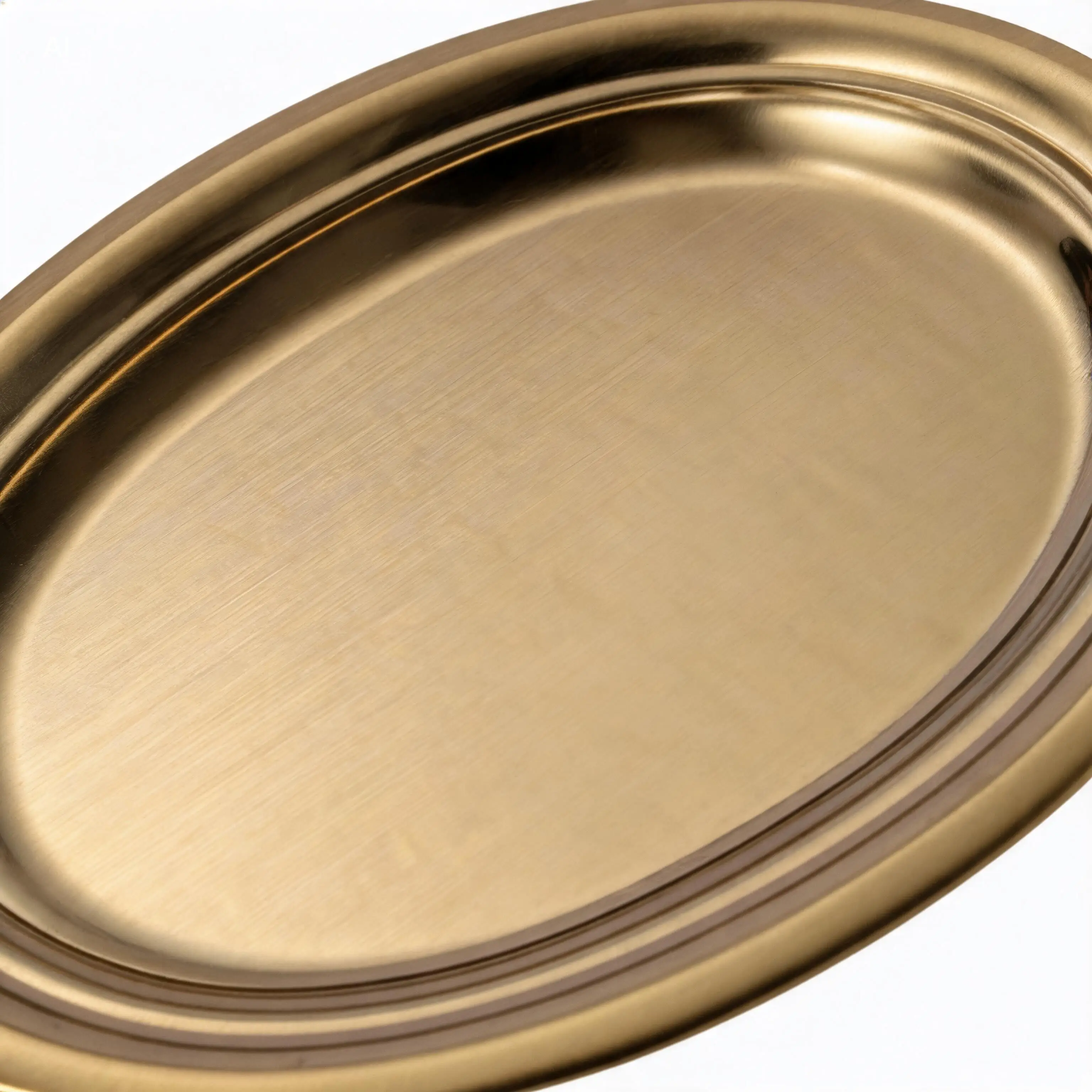 Gold Silver Stainless Steel Oval Plate 26-40cm Retro Style Serving Dish For Fish BBQ Dim Sum Kitchen Dinnerware