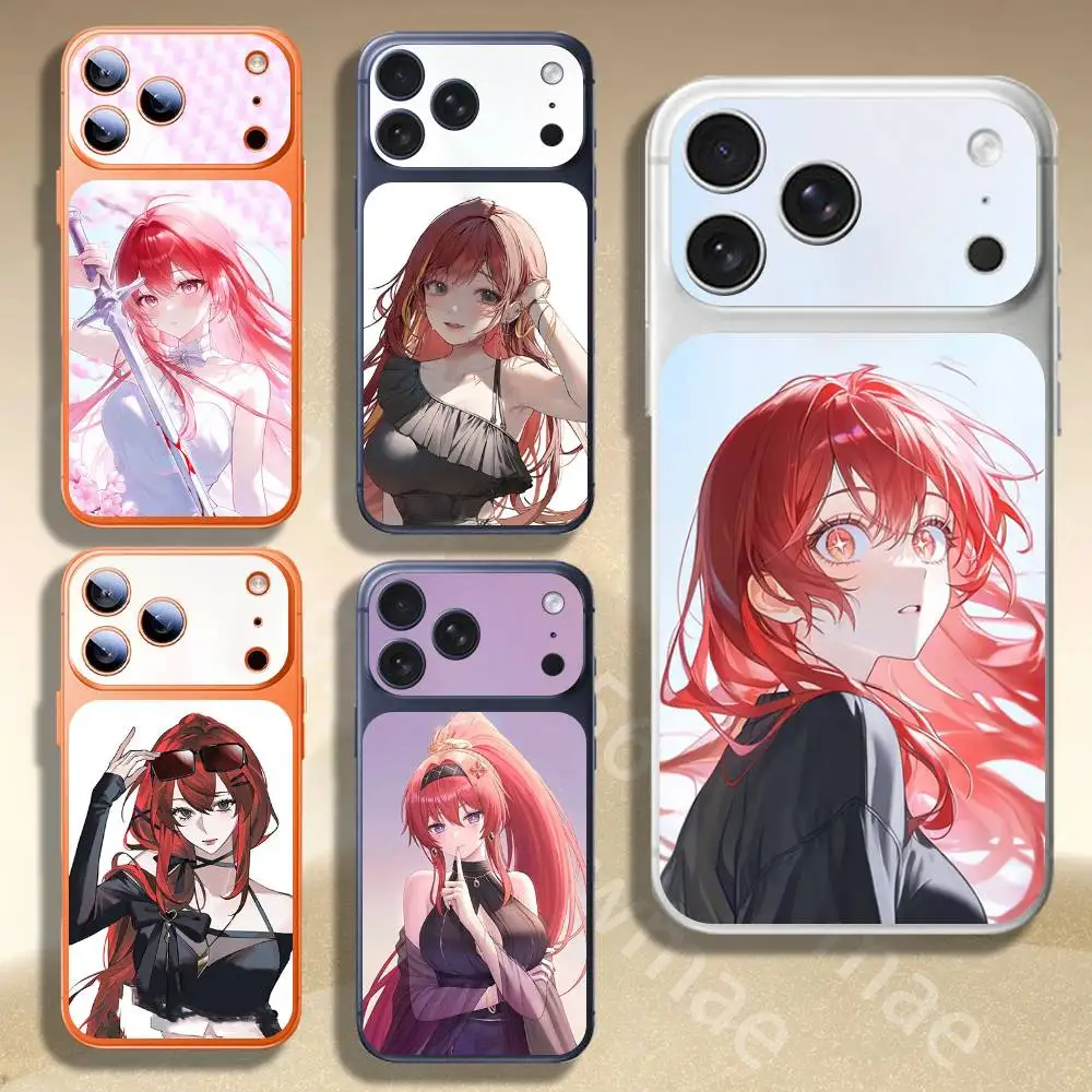 Red hair A-Akane L-Lize For Apple iphone 17pro 17promax Back Cover Decal Wrap Skin Rear Protective Sticker Film