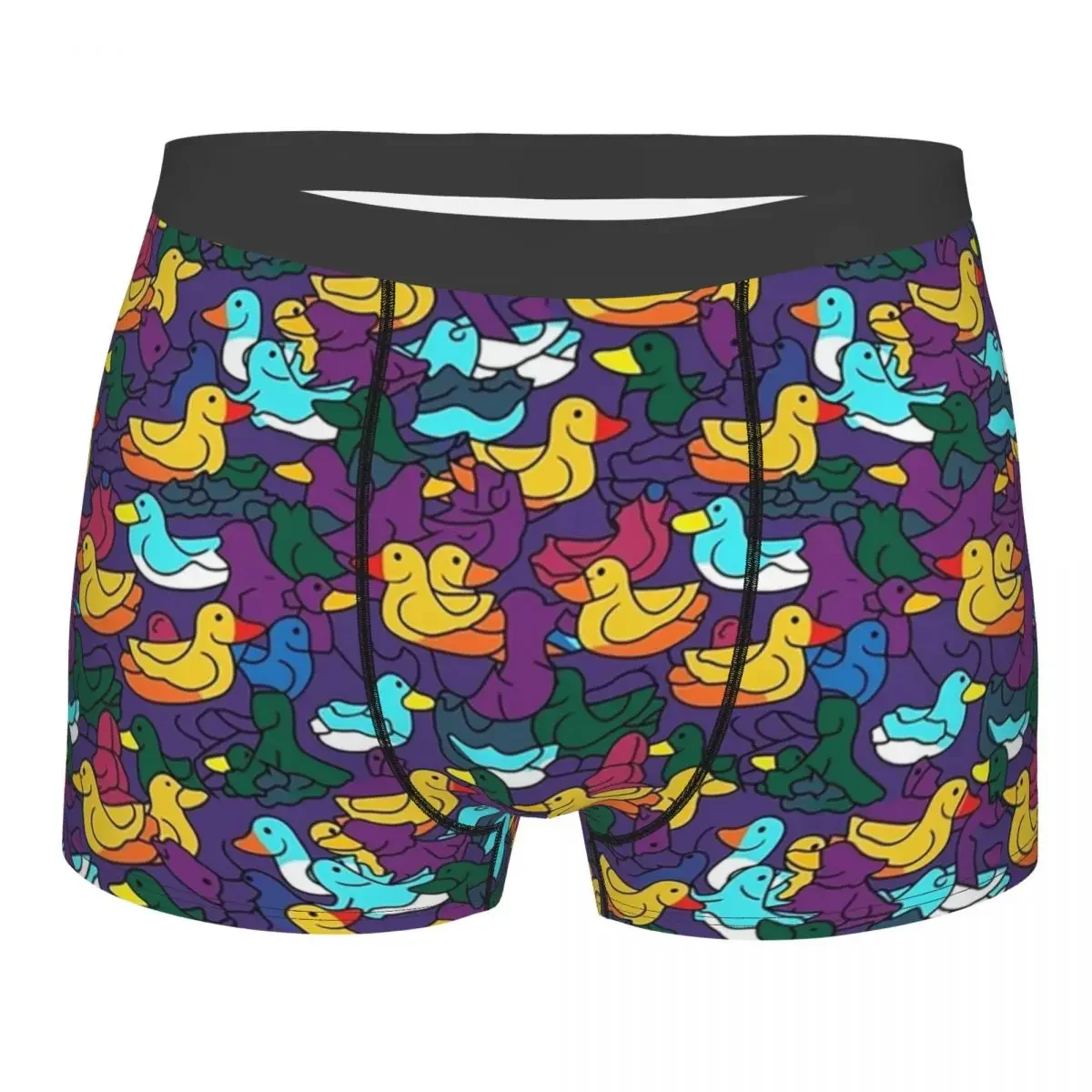 Custom Colorful Ducks Underwear Men Breathable Cartoon Boxer Briefs Shorts Panties Soft Sexy Underpants For Homme