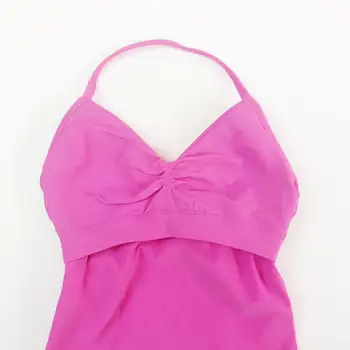 NCLAGEN Impact dlouhý top s ramínky, sportovní vesta na jógu, dámské fitness tílko, krásná podprsenka s otevřenými zády, běh, cvičení, halter 10 nejlepší prodej Energetický nápoj XS - №10