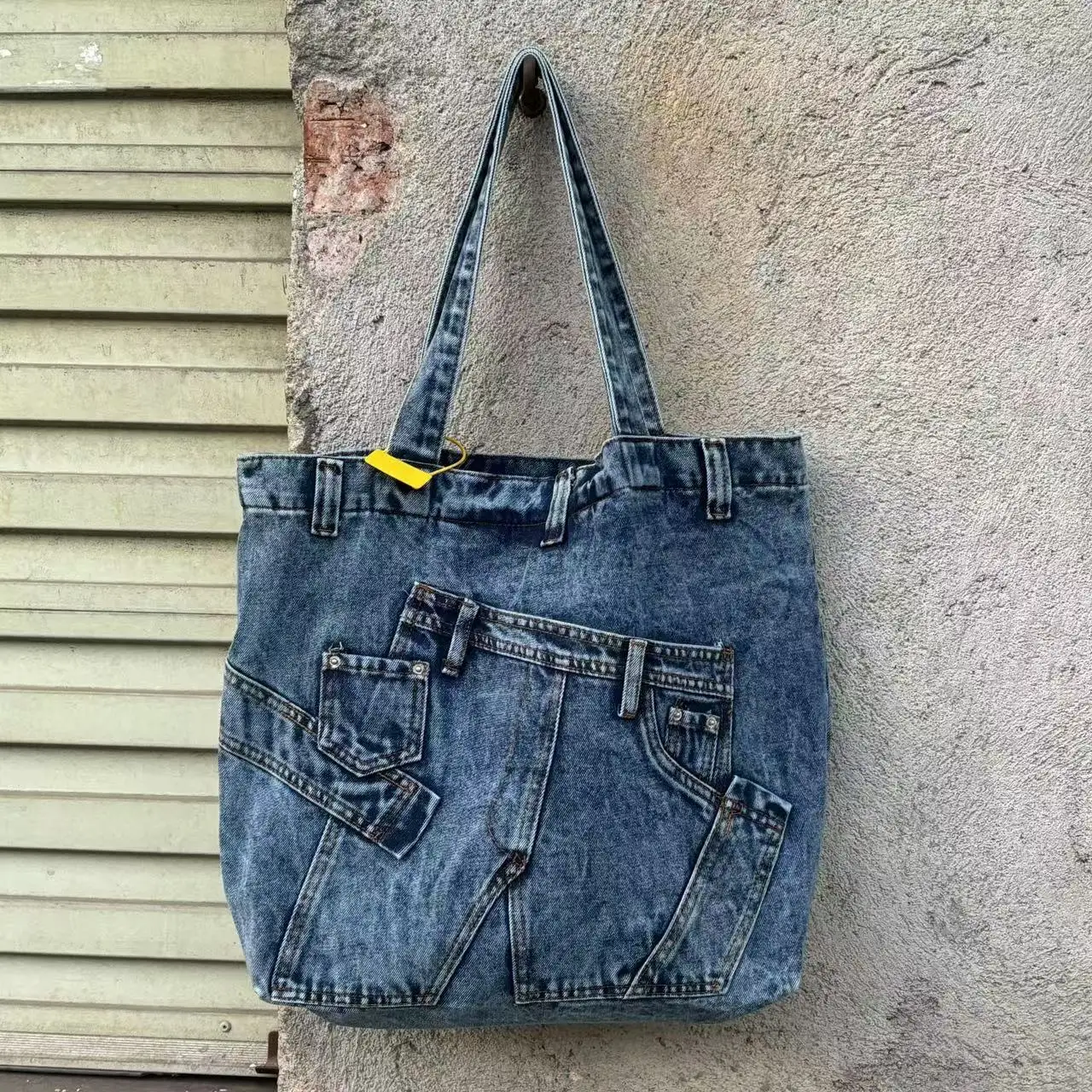

Fashion Washed Denim Women Handbag Large Capacity Casual Commute Big Tote Cowboy Female Shoulder Bags Blue Bolsos