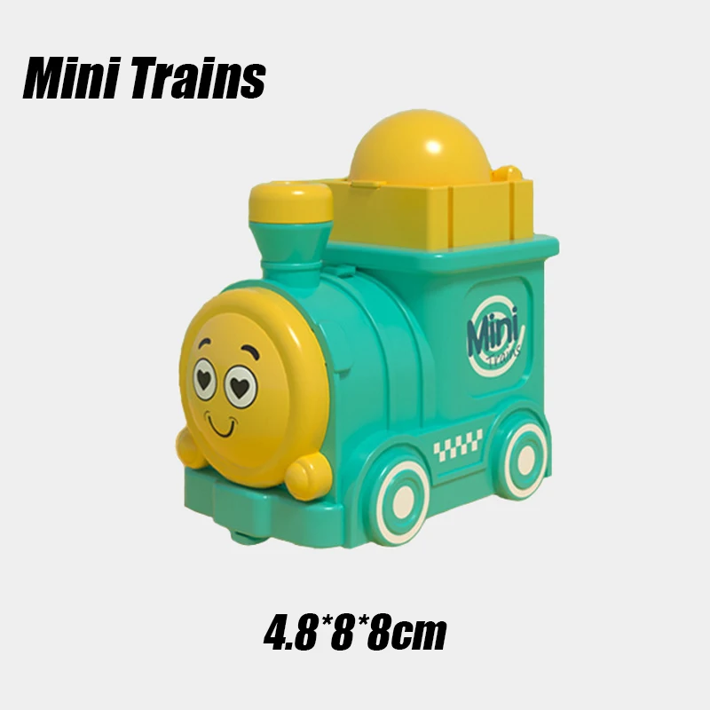 1 pc Mini cartoon train toys car for kids teen boy baby 1 to 2 year Press and Go Birthday Gift for Infant Toddlers