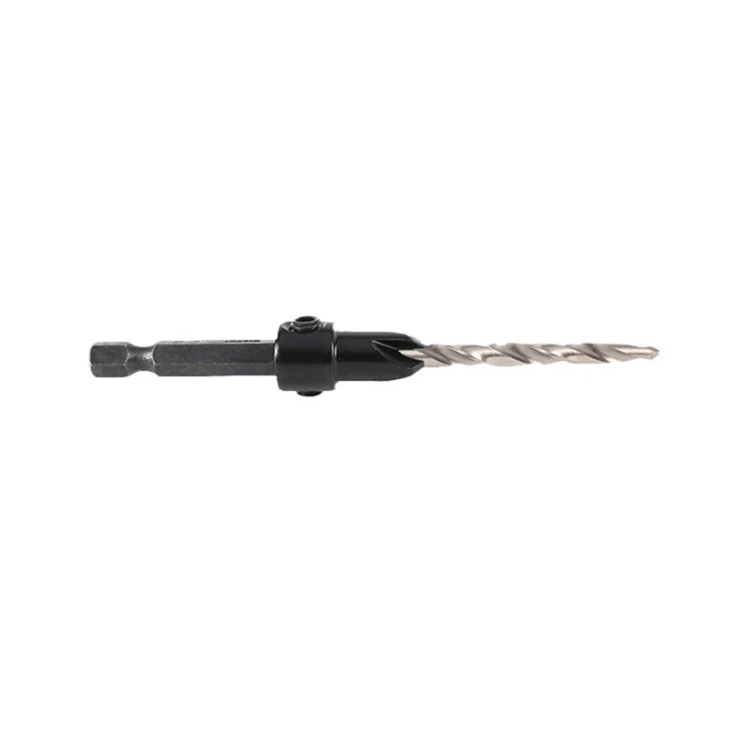 ABJO-5Pcs เหล็กความเร็วสูงปรับไม้ Countersink เจาะชุด Bit เรียวเจาะบิตสําหรับงานไม้ 4 6 8 10 12