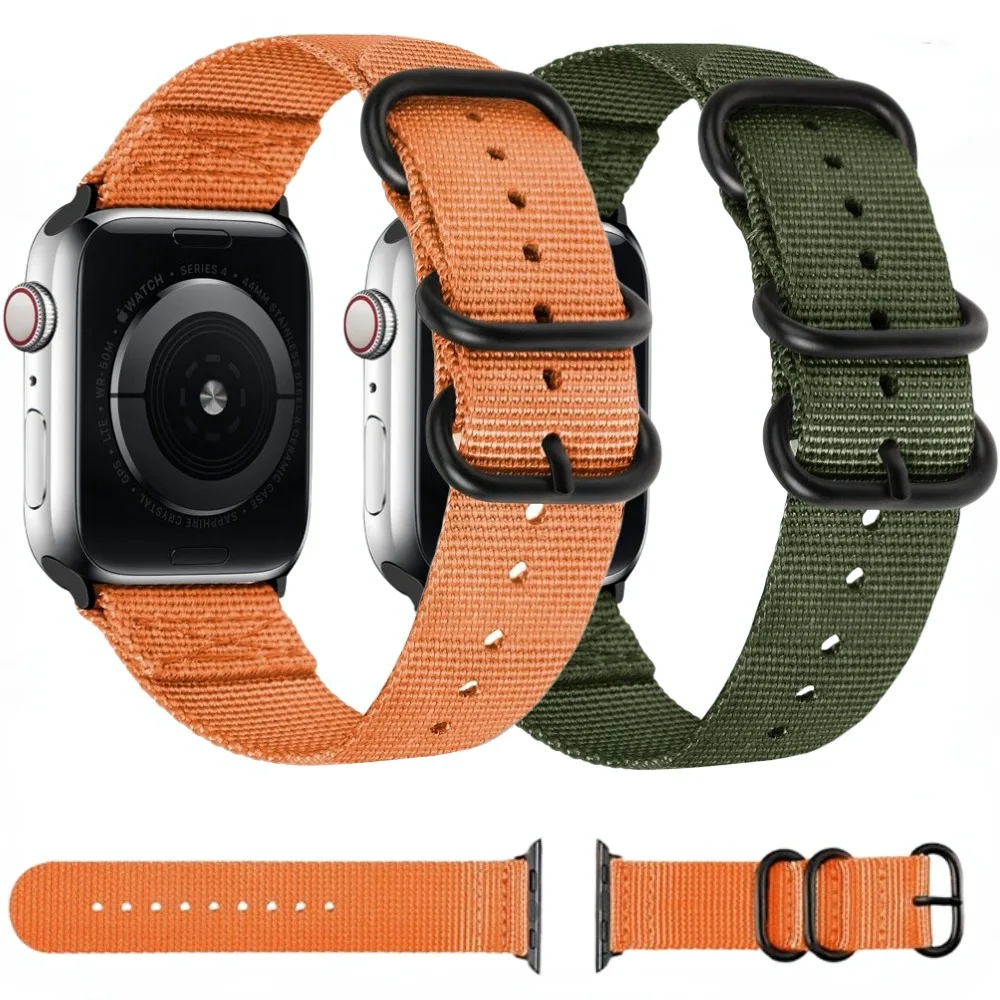 

Nylon Strap for Apple Watch Band 46mm 42mm 49mm 45mm 41mm 44mm 40mm Sport Wristband iWatch Series 10 Ultra 9 8 7 6 5 4 SE Strap