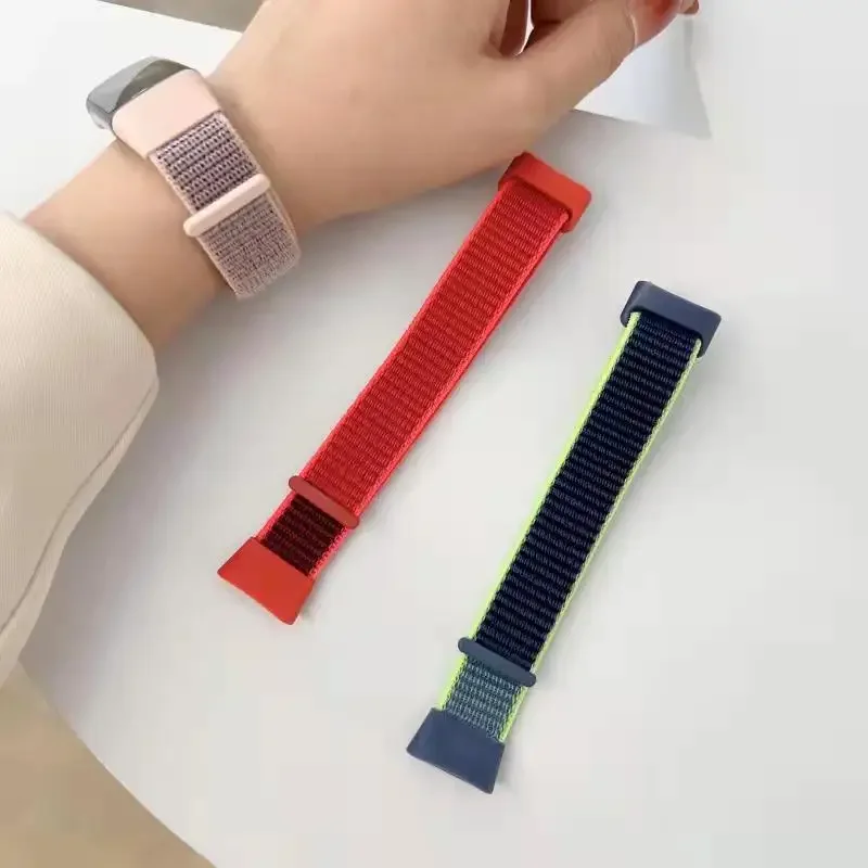 Verstellbares Nylon-Armband für Fitbit Charge 6 5, bequemes Sport-Loop-Armband, Ersatzarmband für Fitbit Charge 5 – Detail 4