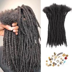 AHVAST Textured Locs 8-30inch 0.4 0.6 and 0.8 Thickness Options 100% Real Human Hair Dreadlock Extensions for Man/Women Handmade