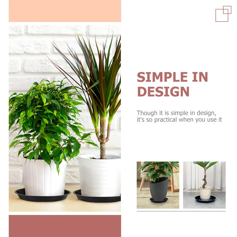 

25pcs Flowerpot Base Plastic Round Trays For Bonsai Garden Balcony Water Resistant Anti-Slip Uv Protection Flowerpot Bottom