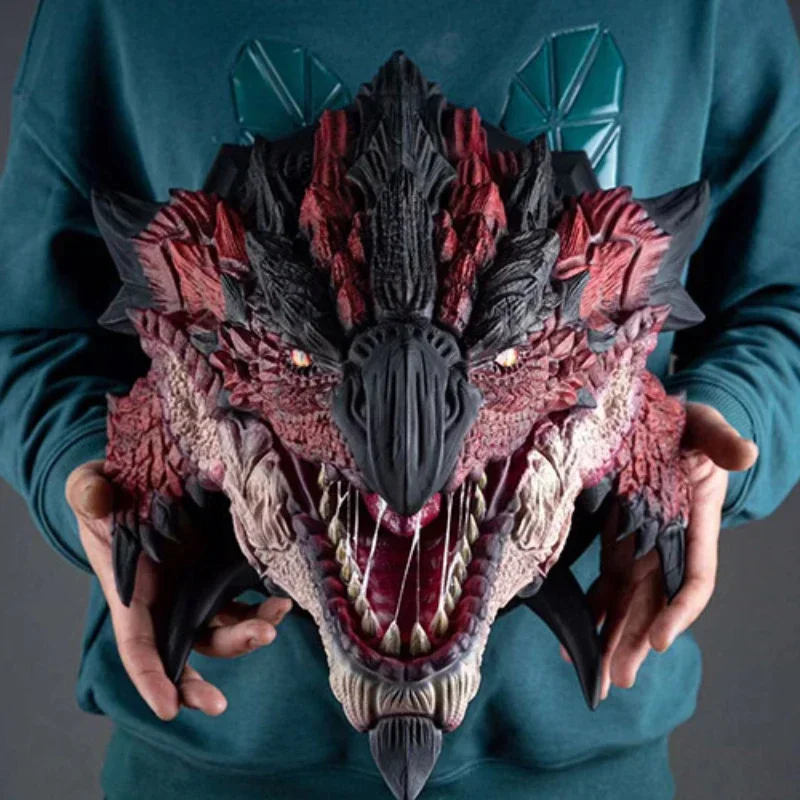 

High quality 45cm Monster Hunter spark thinker dragon head statue resin statue collection model Home decorations Original box