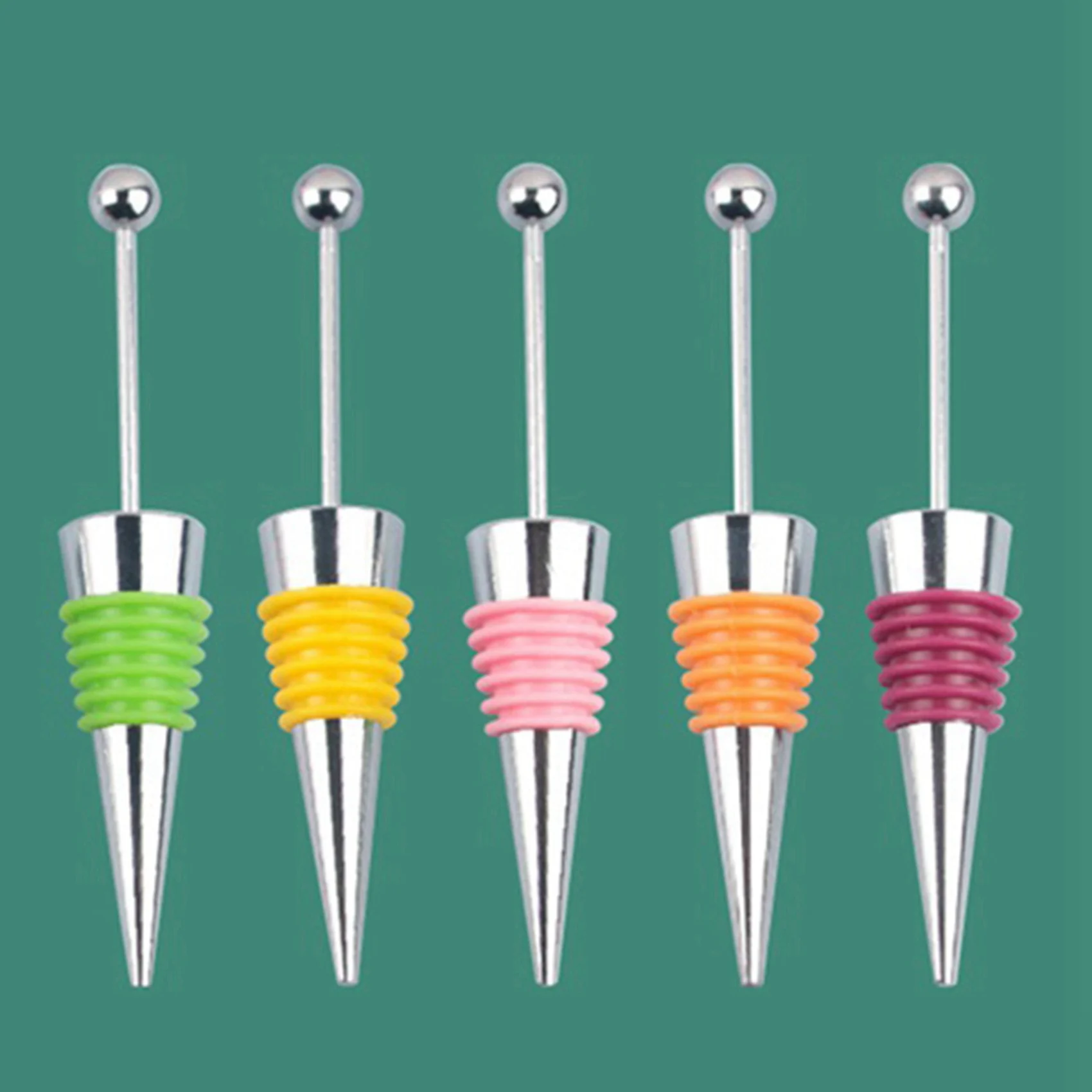 ABMS-20Pcs DIY Beadable Wine Stopper Party Wedding Bar Decor Sealed Fresh-Keeping Wine Champagne Stopper