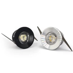 4/10PCS 1W 3W Mini LED Spotlight 220V Dimmable 28mm Cutout Recessed Downlight Ceiling Lamp Showcase Display Lighting