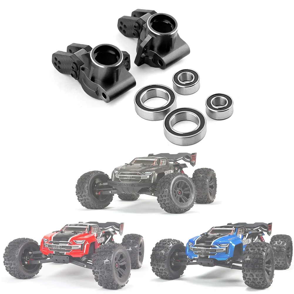 Moyeu arrière en métal Electrolux, fusée de direction pour 1/8 Arrma KRABOUOutcast BLX 6S V5 RC, pièces de mise à niveau de voiture, accessoires noirs