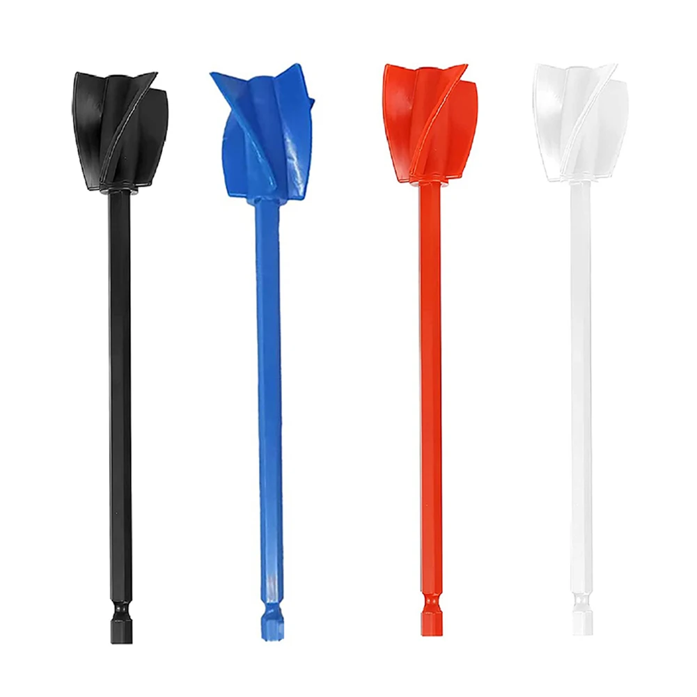 Accesorio para mezclador de 4 piezas, agitador de taladro para mezclador de resina epoxi, varilla mezcladora de 16,5x3,5 cm, piezas de herramientas eléctricas de construcción de renovación