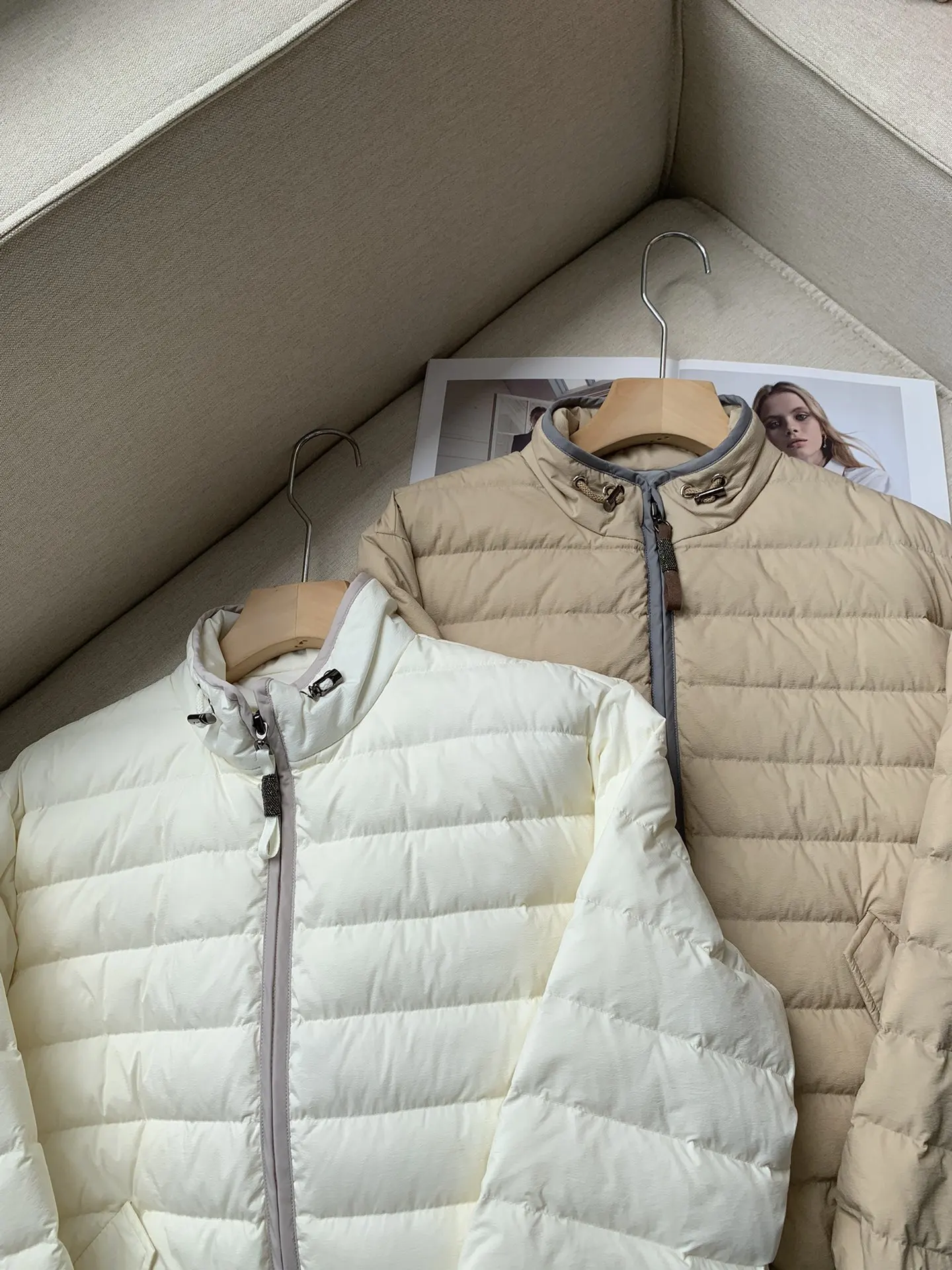 Early Autumn Thin Goose Down Jacket Short Style Stand Collar Light And Simple Casual Versatile Women