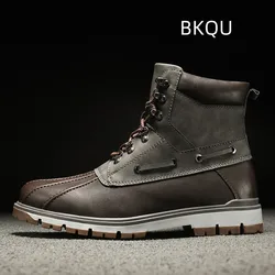 Men's Large Size Boots for Men Non-slip Platform High Top Comfortable Outdoor Wear-Resistant Fashion Shoes Spring Autumn Main