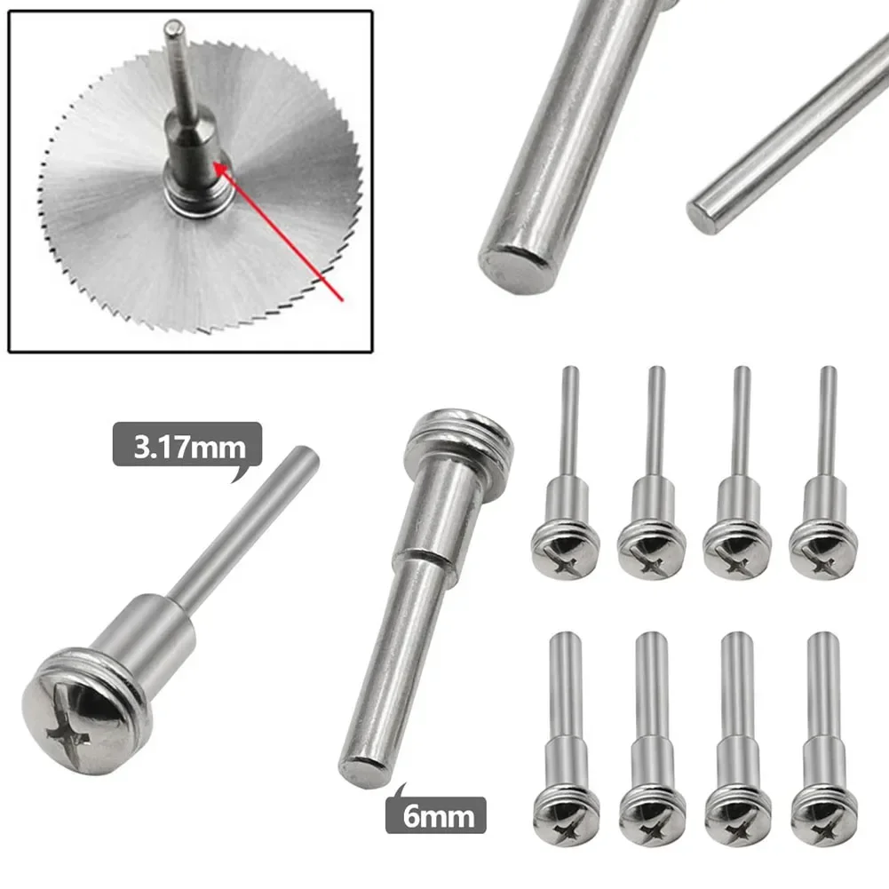 10pcs 3.17mm/6mm Shank Polishing Wheel Mandrels Set Cutting Disc Extension Rod Cutting Blade Connective Rod For Rotary Tool