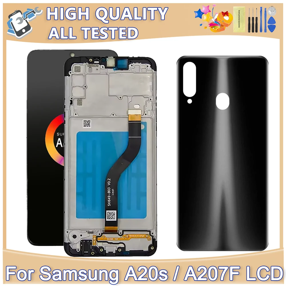 

6.5" LCD Display For Samsung Galaxy A20S A207F A207M Touch Screen Digitizer Assembly Panel With Frame Screen Display Department