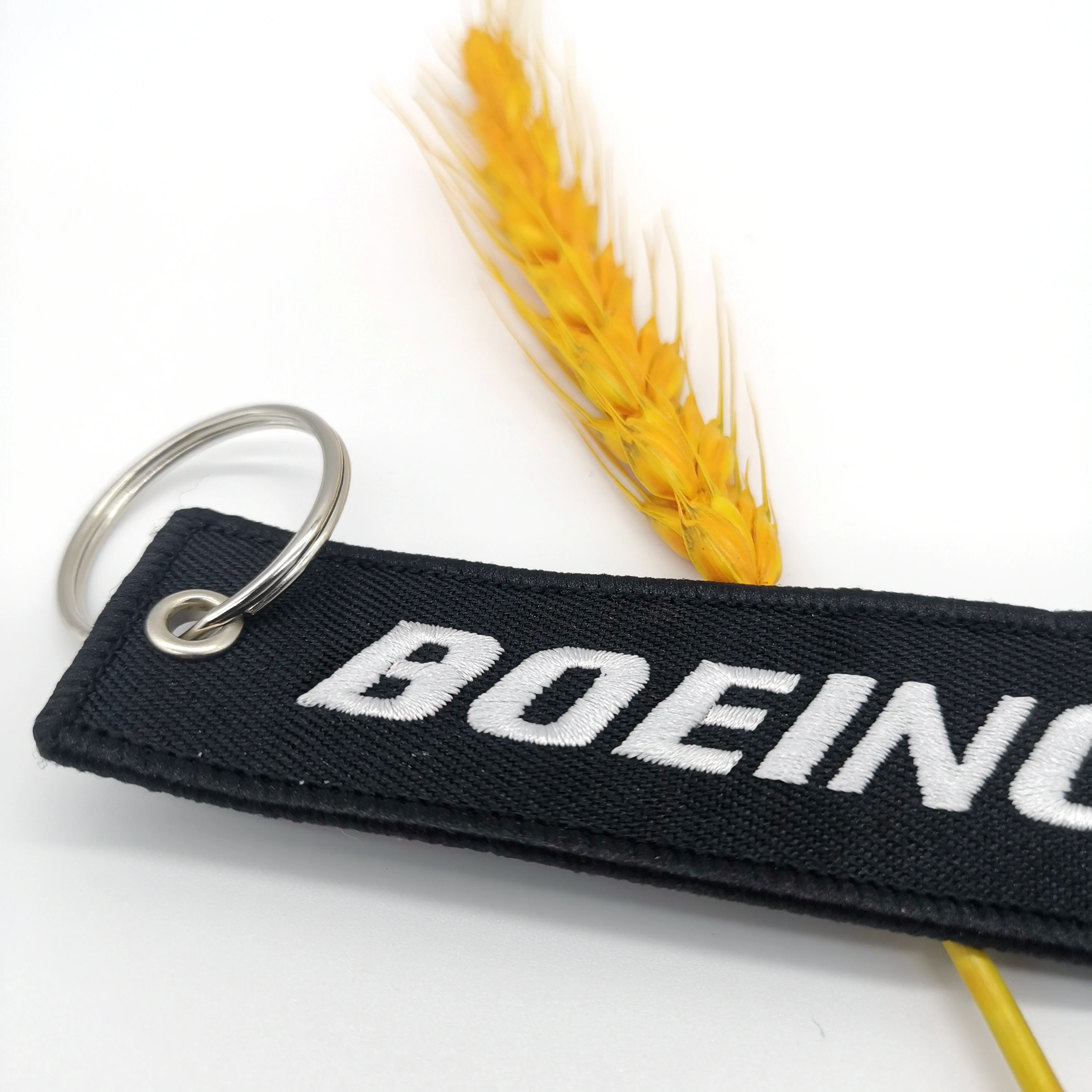 1PC Boeing 737 Letters Fashion Trinket Double Sided Embroidery Metal Keychain Airline Crew Gifts gifts