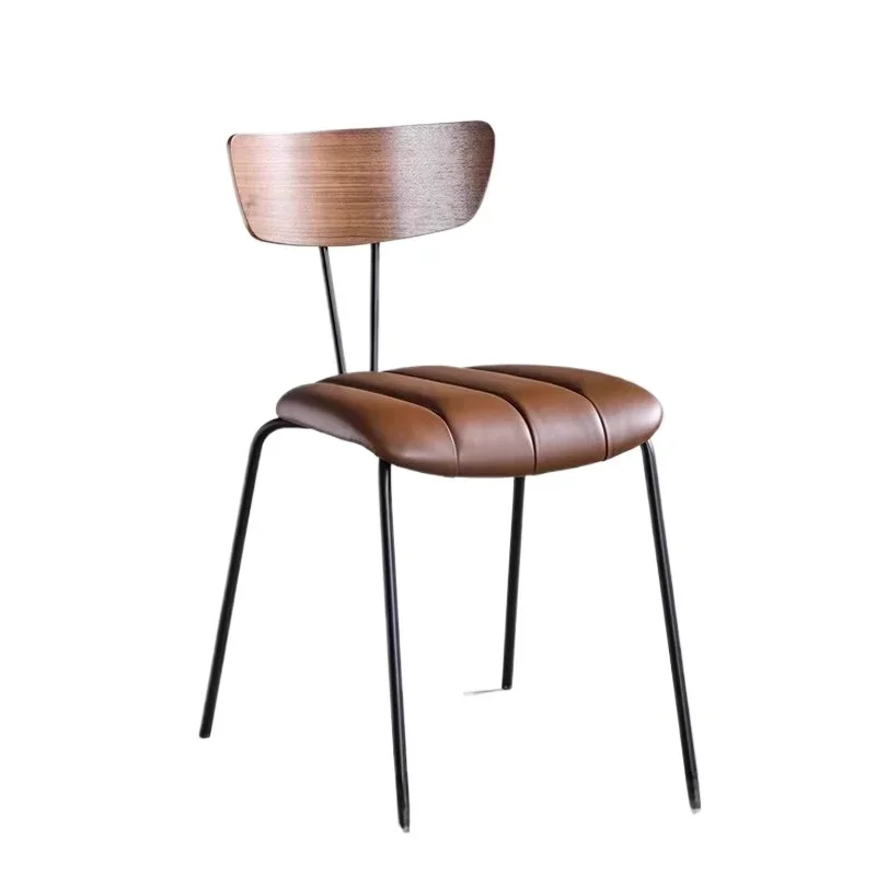 

Nordic ins simple modern light luxury dining chair home restaurant backrest soft bag