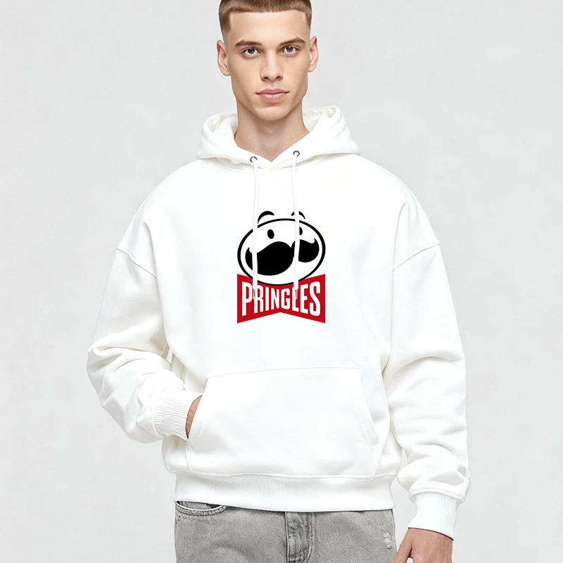 

Men's Hoodie Sweatshirt P-Pringles Y2k Winter Fall Adult Men Costume Long Sleeve Tops Street Style Graphic Hoodies Man