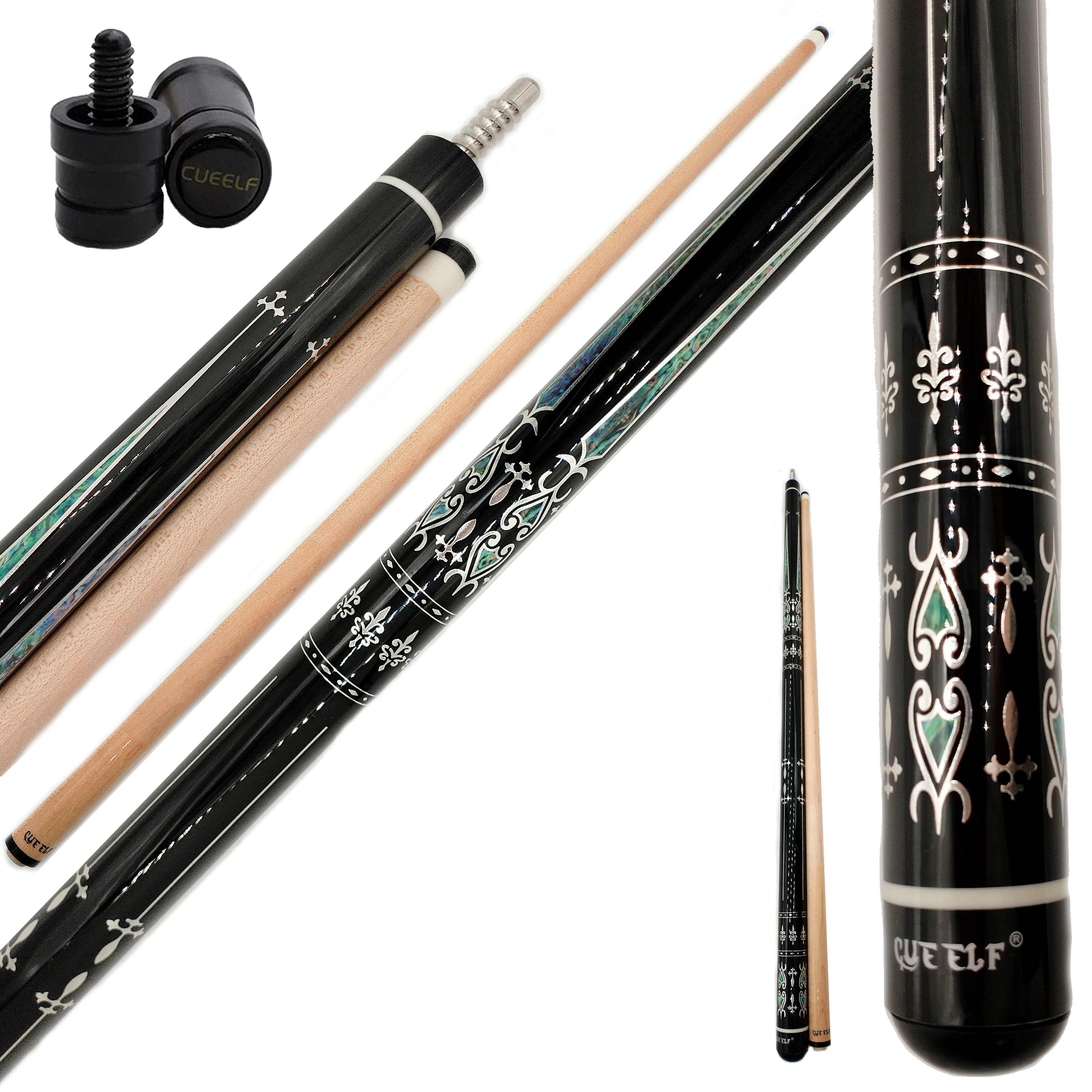 

Carom Pool Cue Stick Professional 530g-540g Sticker Pool Cue Tip Size 12mm