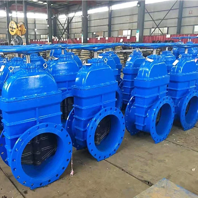 TF DIN 3352 F4 معيار شفة نوع مرنة لينة يجلس بوابة صمام DN800 Pn16 صمامات البوابة كبيرة الحجم #1