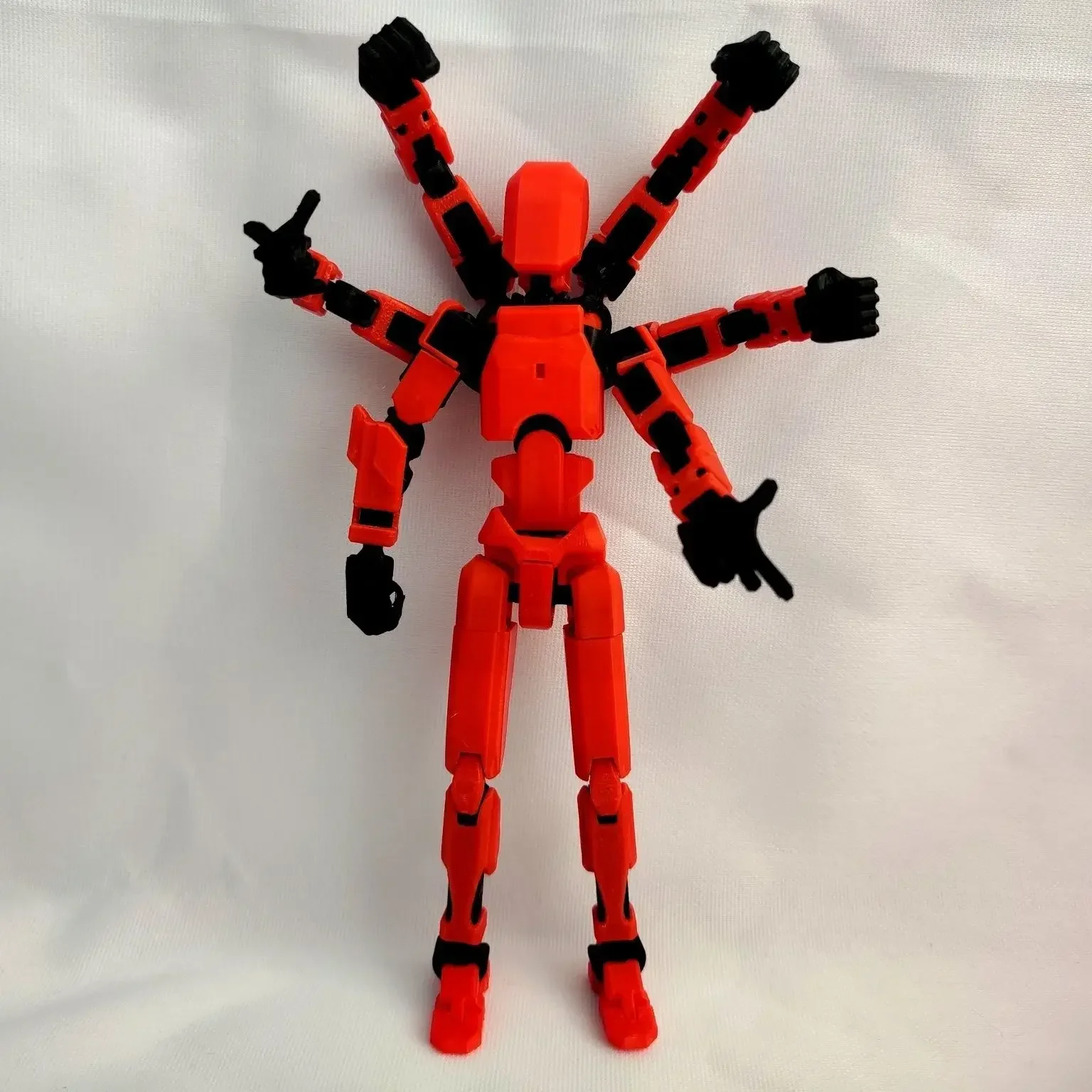 17CM Six Arms 3D Printed Mannequin Multi-Jointed Movable Robot 2.0 Toys Dummy 13 Figures Action Toy for Kids & Adults Game Gifts