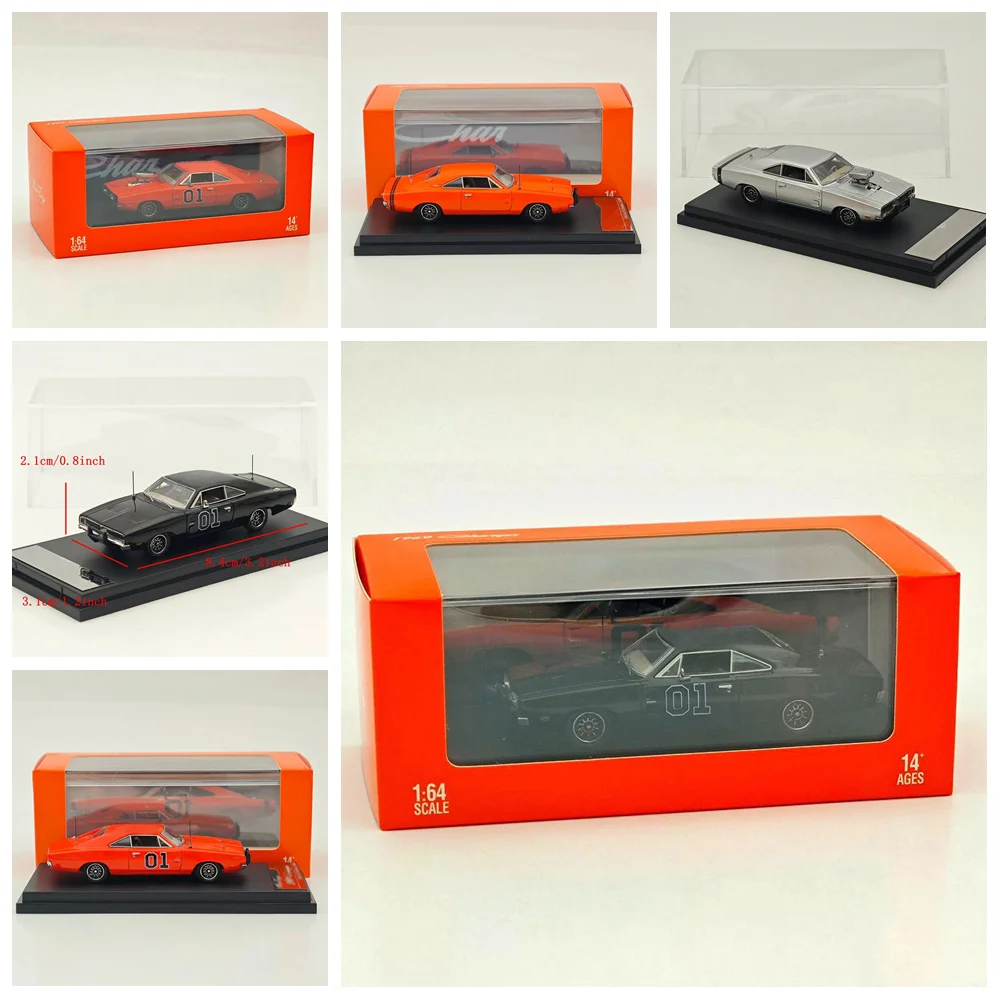 

Mini Forge 1:64 for Charger General Lee R/T 1969 Diecast Model Car Miniature Limited CollectionToy Vehicle Models