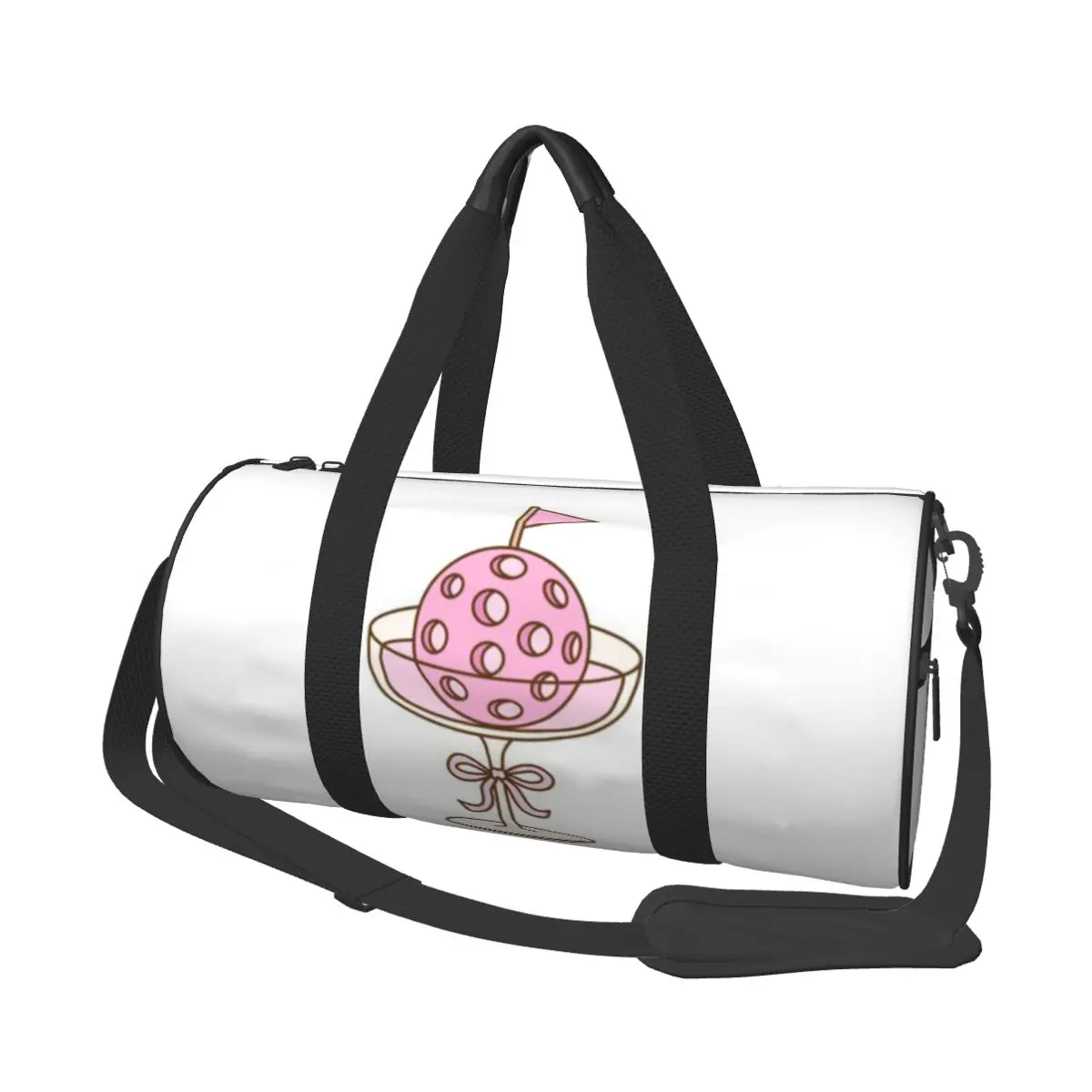 Hot Sale Pickleball Martini With Bow Cute Sport Cocktail Design Travel bag Countryside Tour Travel Luggage Bag