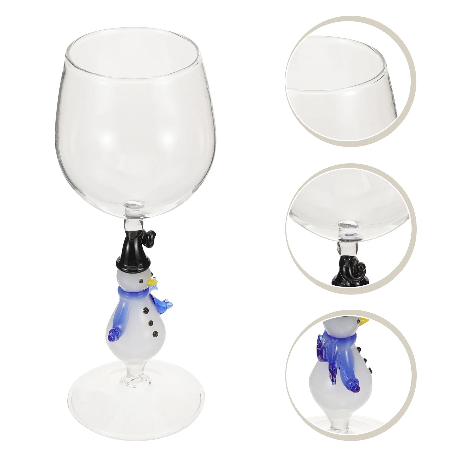 

Christmas Party Cup Creative Glass Red Home Living Room Goblet Glasses Xmas Snowman Base Theme Cocktail