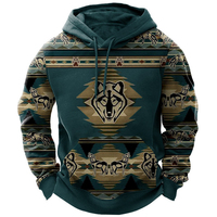 Vintage Indian Style Men's Hoodie Hooded Sweatshirt Unisex Harajuku Fashion Pullover New Jacket Oversized Casual Streetwear Tops