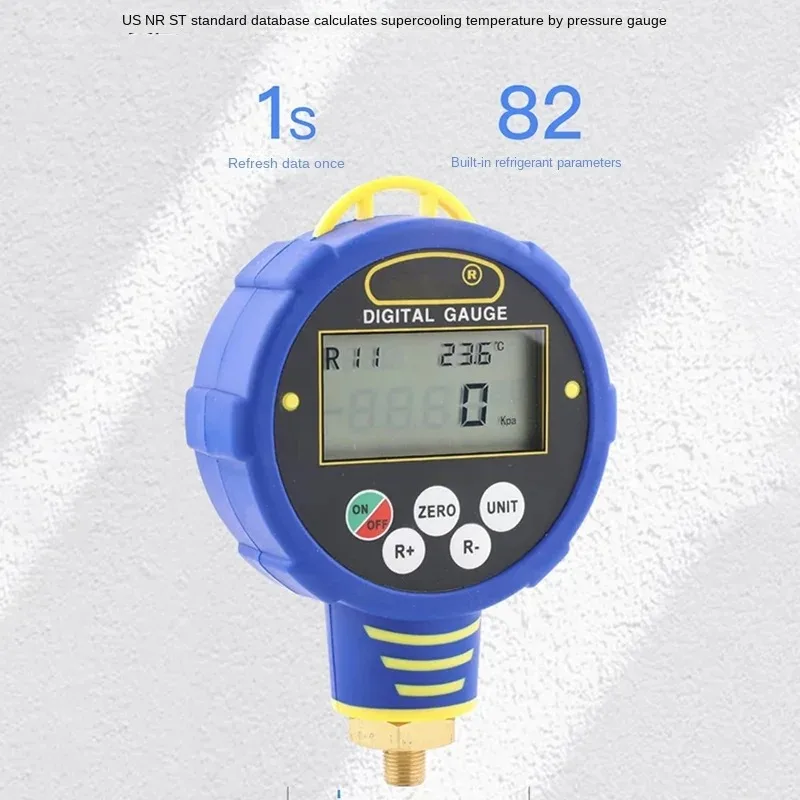 Pressure Vacuum Gauge Measurement 688l Portable Adjustable Digital Display Refrigeration Air Conditioning Tube Pressure Gauge