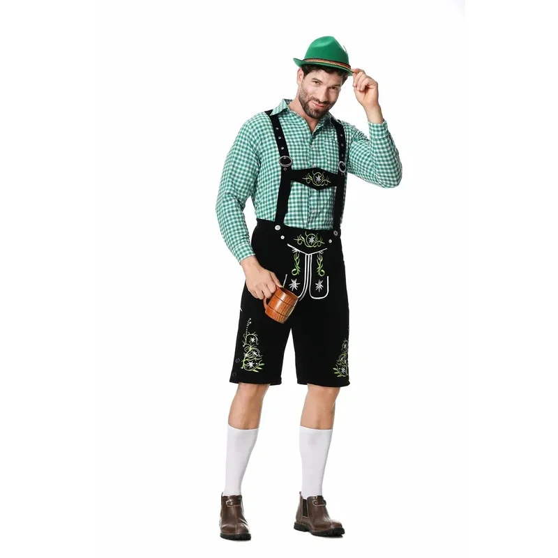 بدلة البيرة البافارية الخضراء الجديدة للرجال لملابس ألمانية تقليدية مهرجان أكتوبر