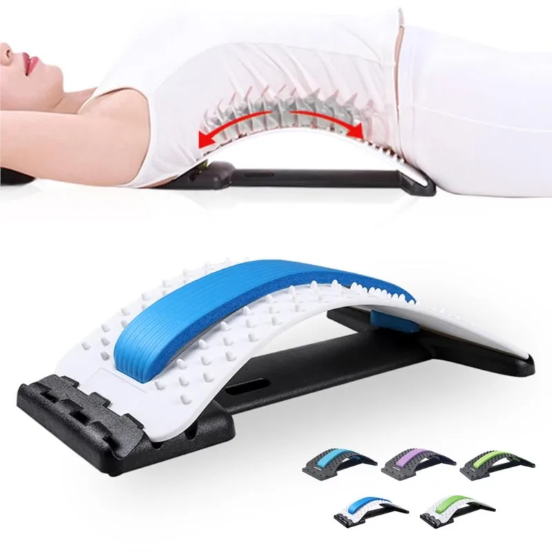 

Back Massager Stretcher Fitness Massage Equipment Stretching Devices Spine Traction Waist Neck Simulator Relax Mate Pain Relief