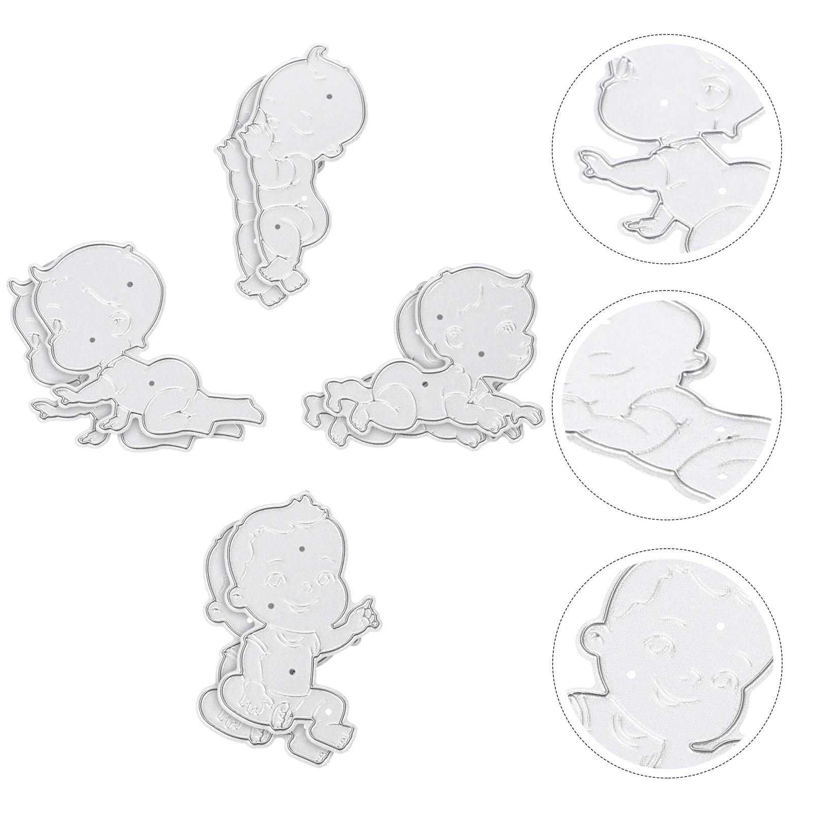 

2 Sets Shape Cutting Dies Scrapbooking Diy Album Embossing Paper Decorative Durable Carbon Steel Reusable Craft Tool For