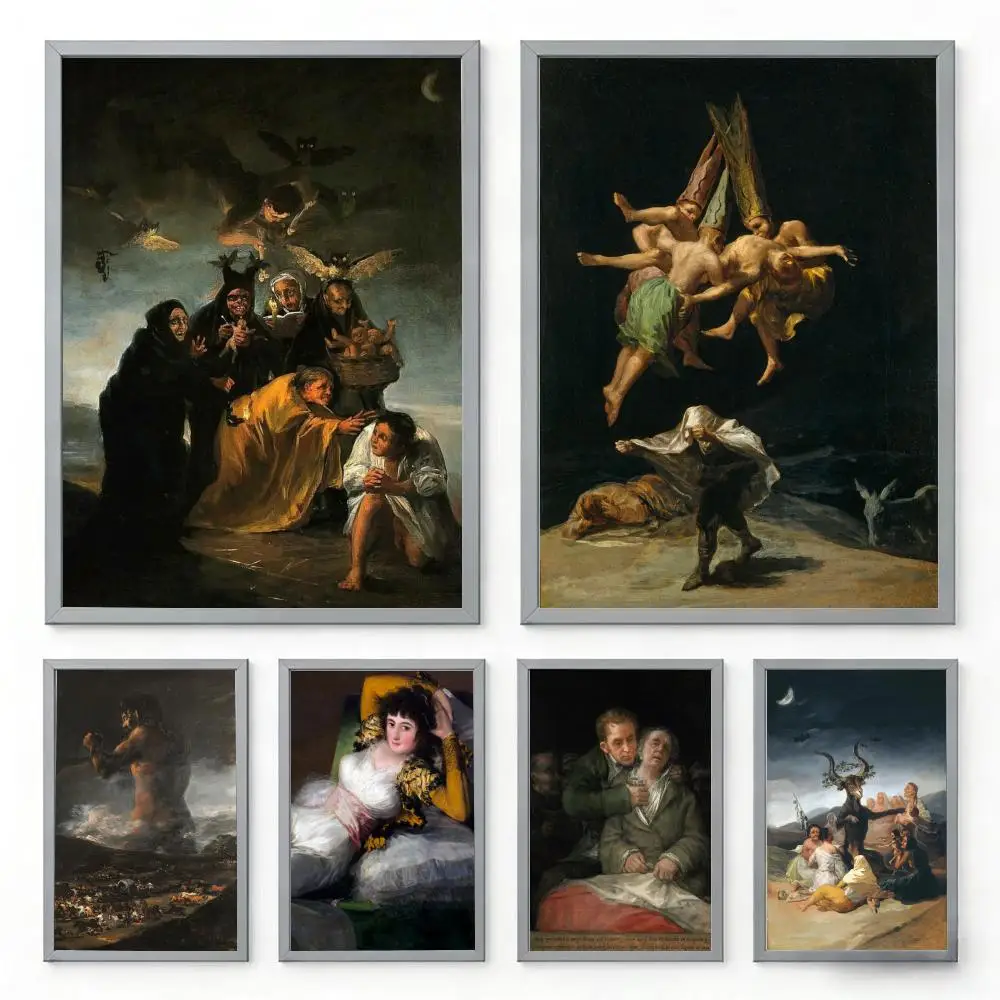 Póster de Francisco José de Goya y Lucientes, Fácil de Colocar y Retirar | Sin Residuos | Arte Mural Impermeable para Múltiples Escenas