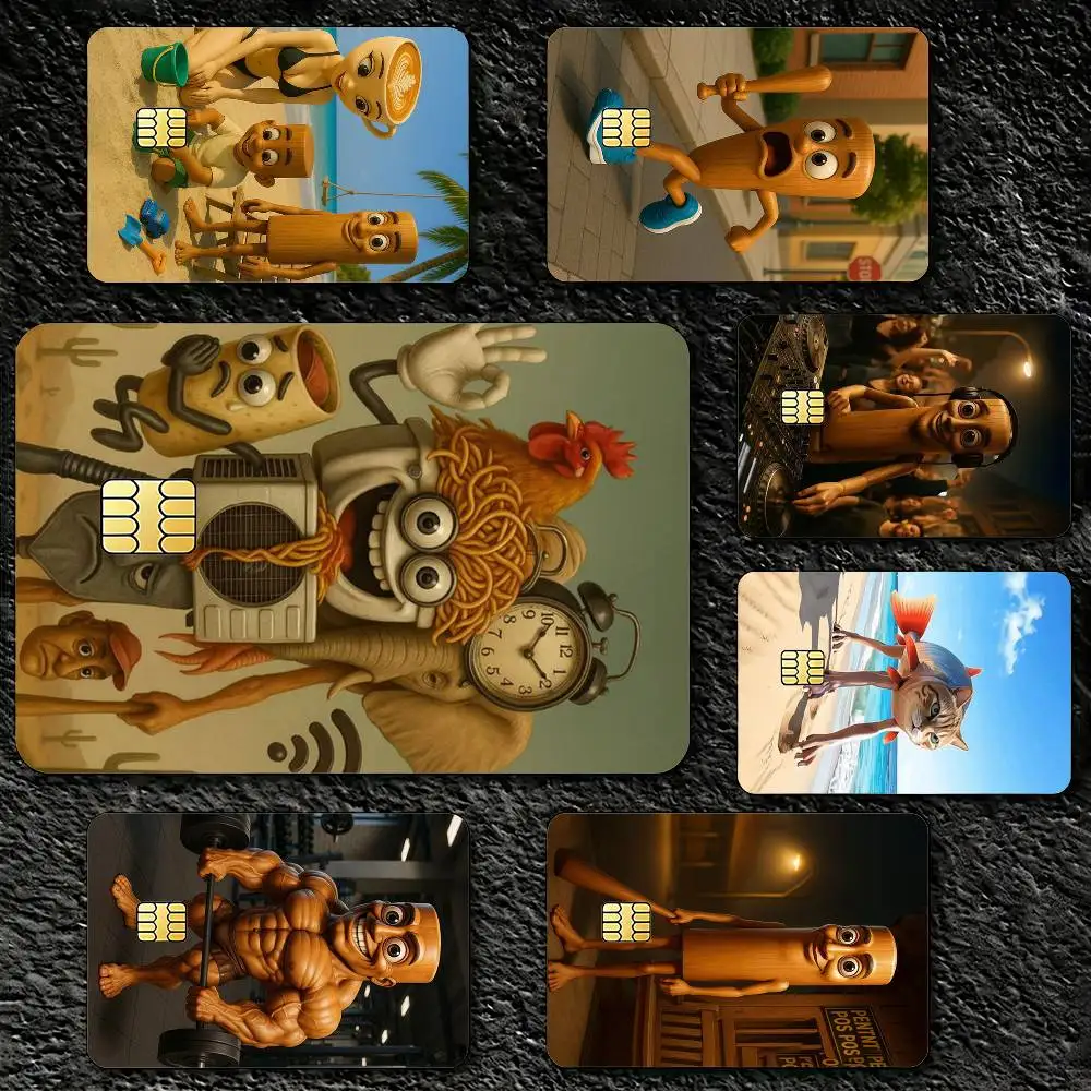 

B-Brainrot I-Italian Animals Credit Card Skin Stickers For VISA Bank Bus Metro Access Card Protective Film Cover Sticker
