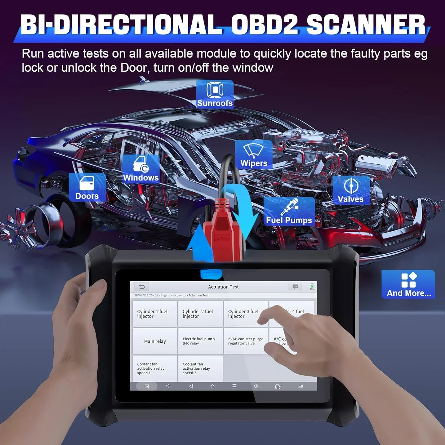 D7S OBD2 Scanner: 2024 Newest Bidirectional Scan Tool with 3-Year Updates, Active Tests, DoIP