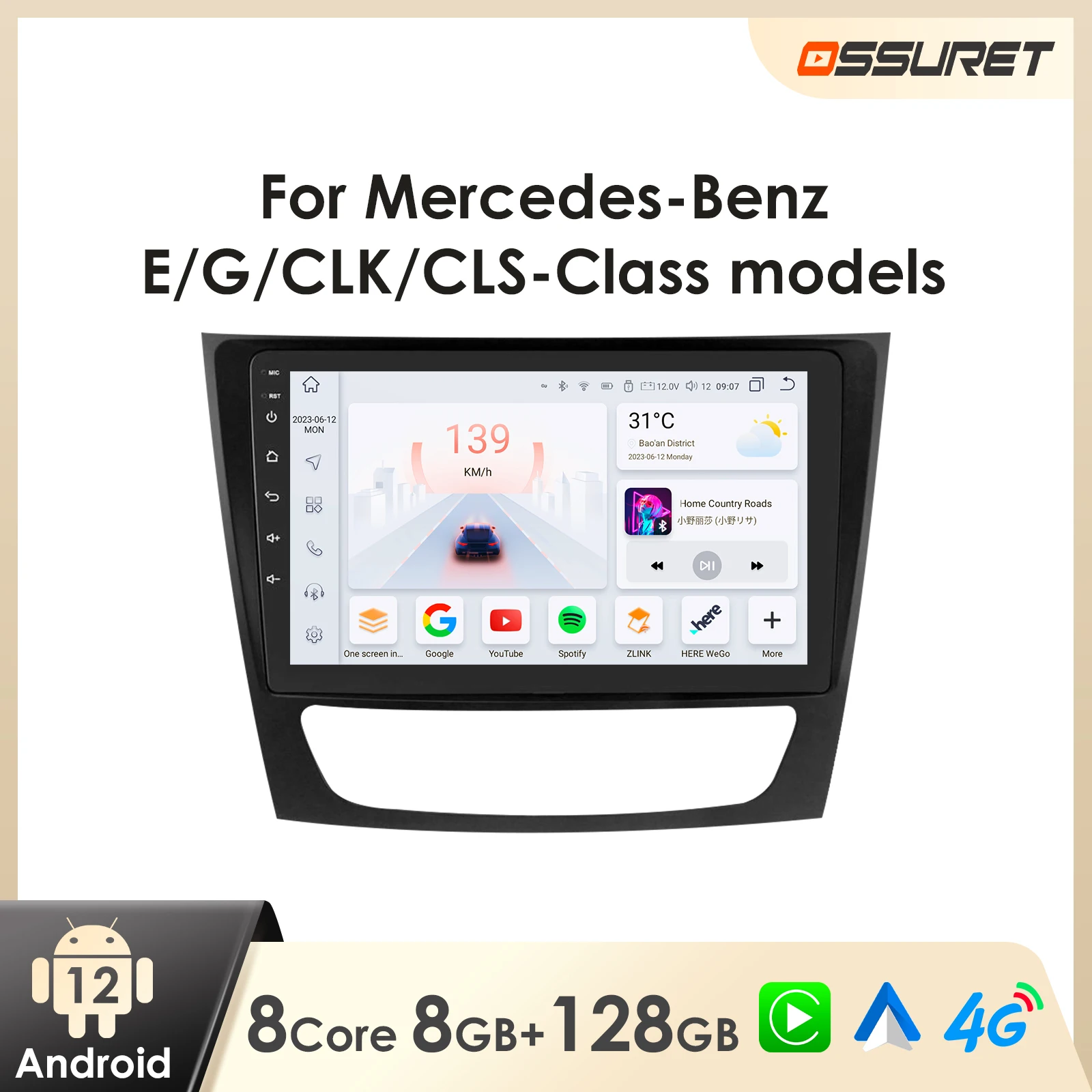 Android Car Radio for Mercedes Benz W211 E200 E220 E300 E350 E240 E270 E280 W219 Multimedia Android Auto Carplay 7862 Car Player