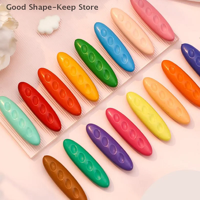 مجموعة أقلام تلوين على شكل الفول السوداني للأطفال - 12/24/36 لونًا قابلة للغسل والمسح وغير سامة أدوات الرسم الإبداعي للأطفال #4