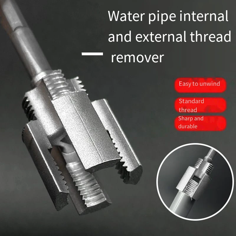 

Pipe Thread Cutting Tool Integrated Internal External Pipe Threading Tool Electric Drill Compatible PVC Pipe Threader Kit