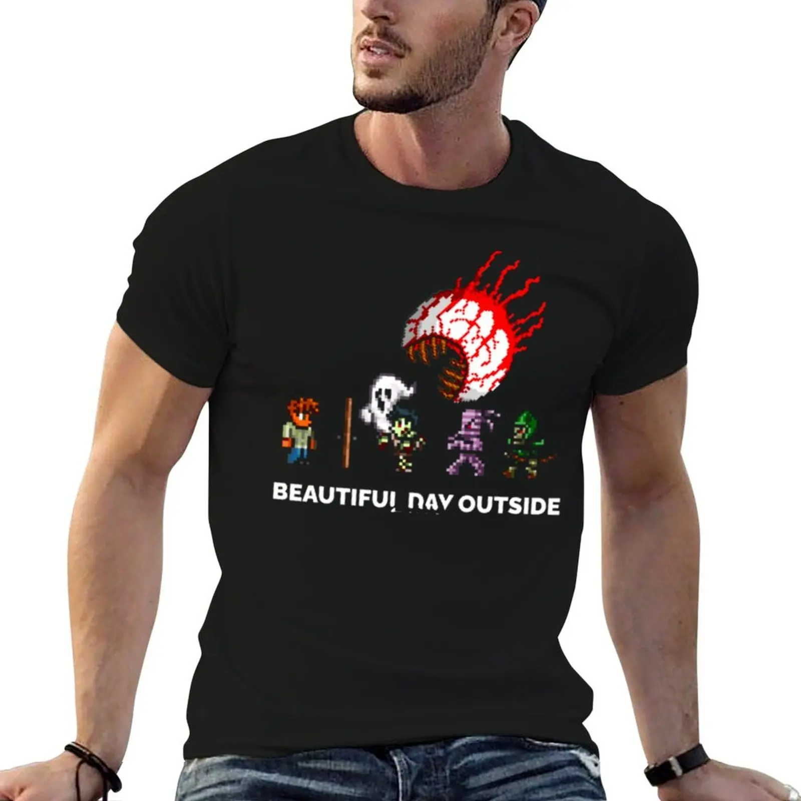 Funny Terraria Design T-Shirt vintage anime shirt quick-drying t shirts for men