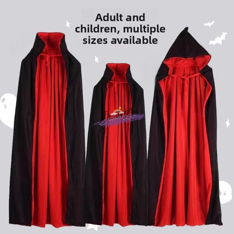 loween Costume da strega Per bambini Adulti Uomo Cisas Robe Terrore Genitore-figlio Abiti coordinati Fibra di poliestere