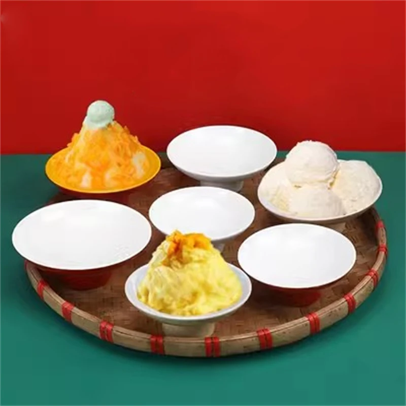 Smoothie Bowl Creative Melamine Dinnerware Set Snack Bar Anti Drop Large Ice Cream Dessert Ware Commercial Buffet Food Display