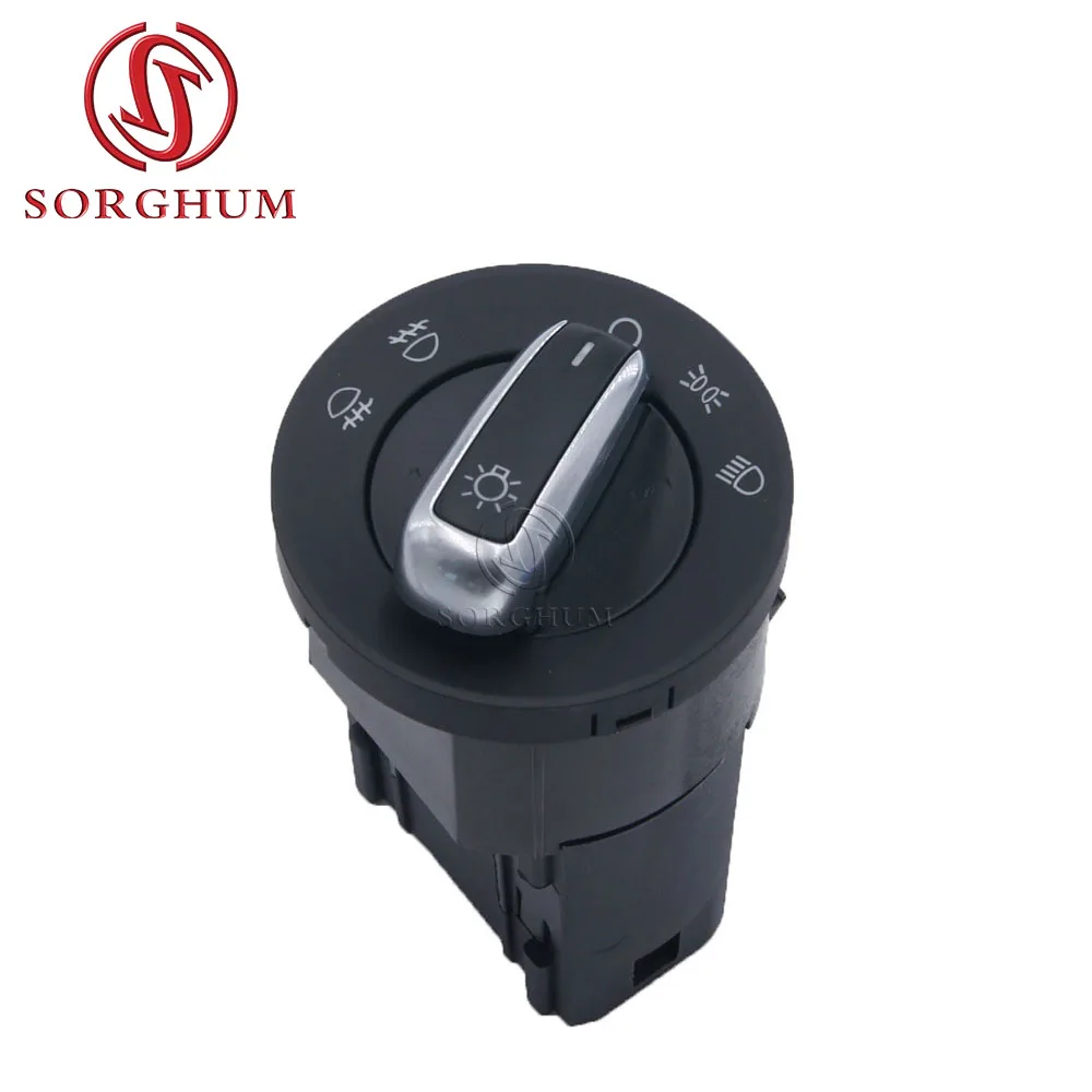 SORGHUM 6RD941531 Chrome Headlight Fog Lamp Switch For Audi A4 Golf&Jetta Mk 4 1997-2005 Polo 6N2 New Beetle 1999-2005